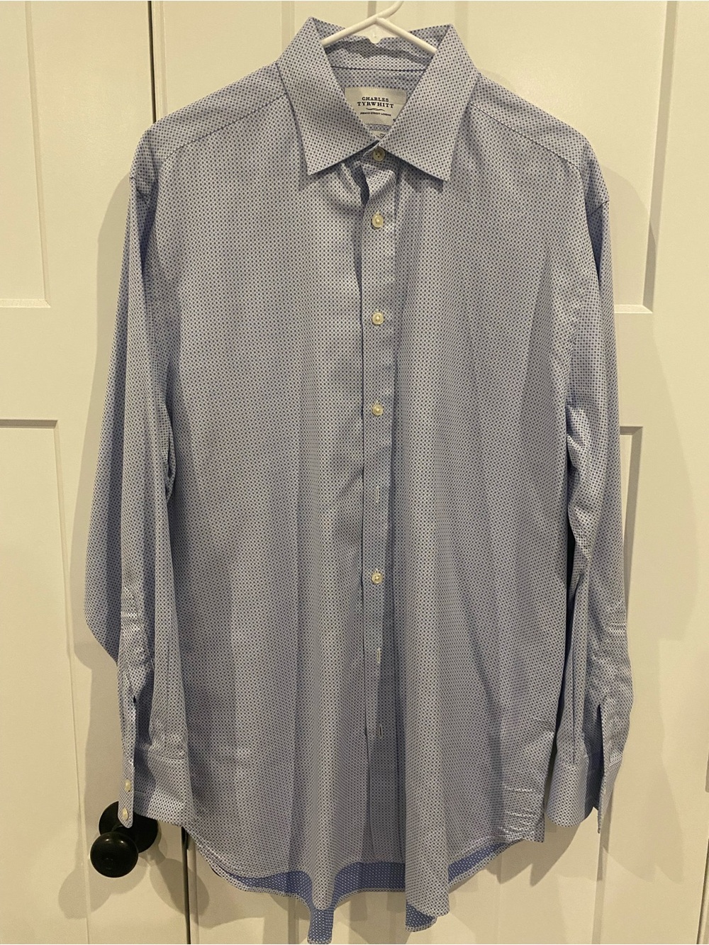 Charles Tyrwhitt Light Blue Microdot Patterned Dress Shirt